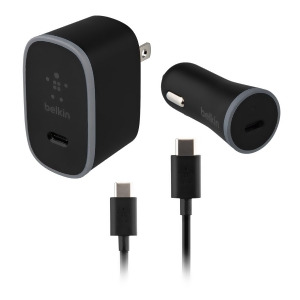 Belkin Usb-c Wall and Car Charger Kit and Cable Black - All