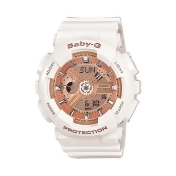 CASIO BABY-G BA-110-7A 日本進口 樹脂錶帶 礦物玻璃 手錶 (白/玫瑰金) - 玫瑰金 CASIO BABY-G BA-110-7A 日本進口 樹脂錶帶 礦物玻璃 手錶 (白/玫瑰金) - 玫瑰金