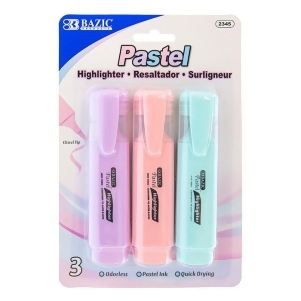 UPC 764608023457 product image for Pastel Highlighters with Pocket Clip 3 Pack case of 24 - All | upcitemdb.com