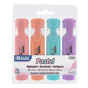 UPC 764608023464 product image for Pastel Highlighters with Pocket Clip 4 Pack case of 24 - All | upcitemdb.com