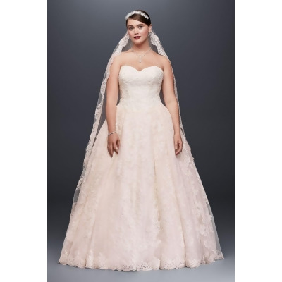 Plus Size Wedding Ball Gown With Lace Appliques Style 8cwg749 From