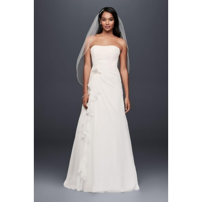 Chiffon A Line Wedding Dress With Crystal Detail Style Wg3868 From