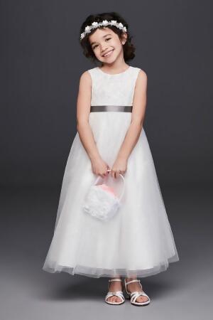 ball gown flower girl dress with heart cutout rk1368