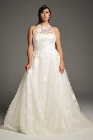 White By Vera Wang Floral Plus Size Wedding Dress Style 8vw351426