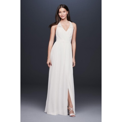 Lace Racerback Chiffon Halter Gown Style Sdwg0739 From David S