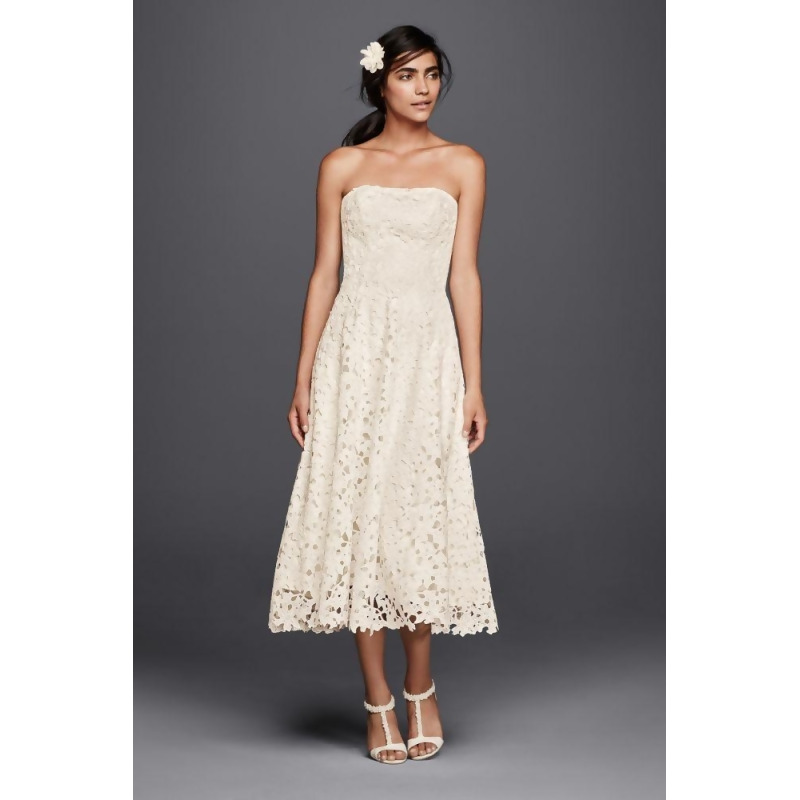 david's bridal tea length wedding dress