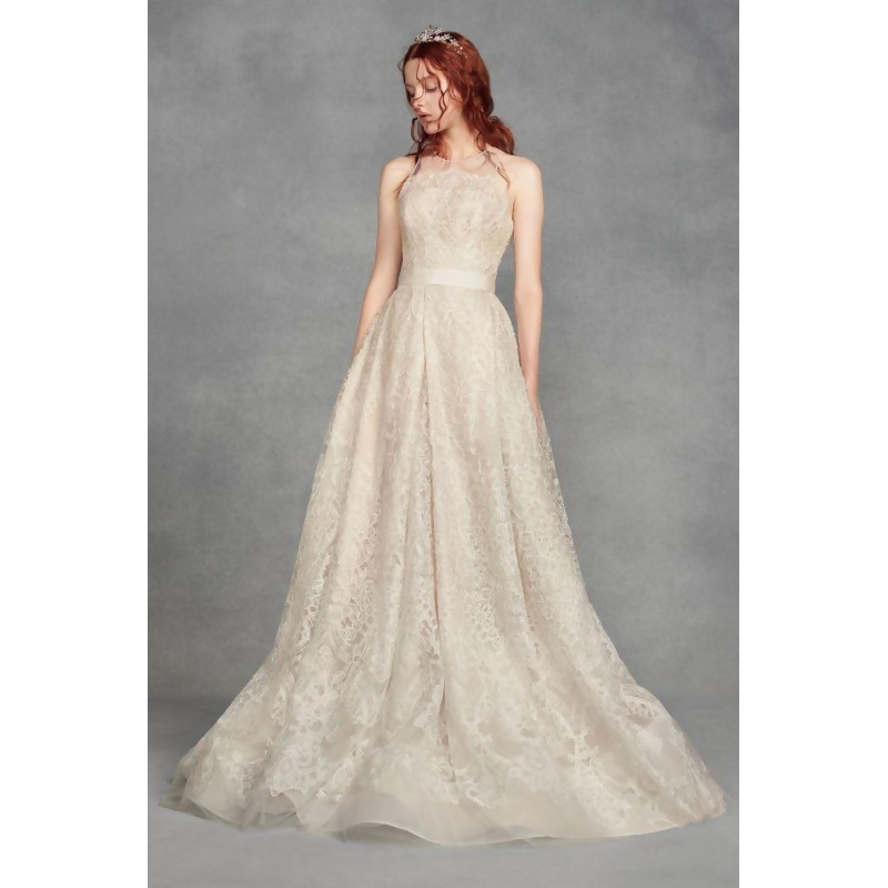 white by vera wang corded lace wedding dress