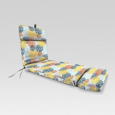 Outdoor French Edge Chaise Lounge Cushion Blue Yellow Burst Outdoor French Edge Chaise Lounge Cushion Blue Yellow Burst Jordan Manufacturing From Target At Com