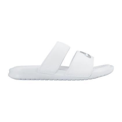 nike benassi duo slides white