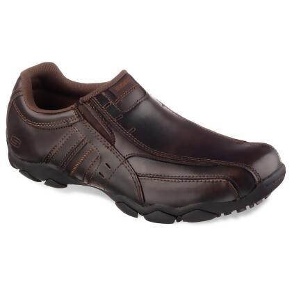 skechers slip on mens blue