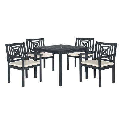 Safavieh Del Mar Indoor Outdoor Dining Table Chair 5 Piece Set Dark Grey From Kohl S At Shop Com