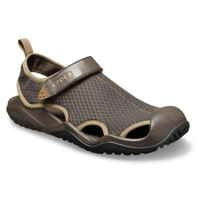 mens brown crocs