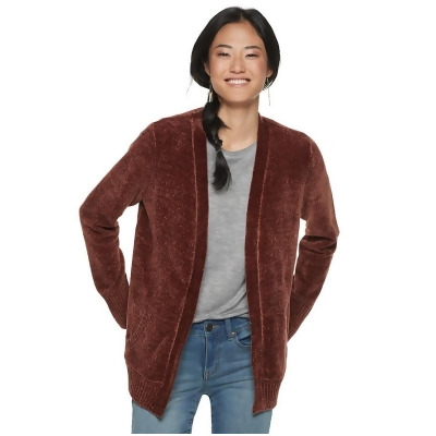 Juniors\u0027 Mudd® Chenille Cardigan, Teens, Size XXS, Dark Red