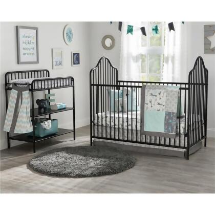 metal crib black