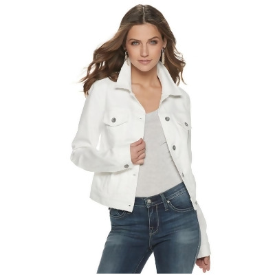 kohls white denim jacket