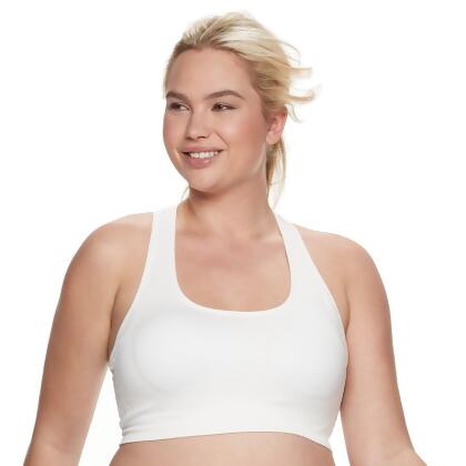 plus size white sports bra