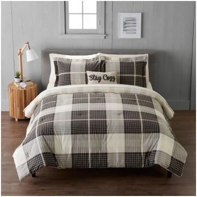 Cuddl Duds Heavyweight Flannel Classic Plaid Comforter Set Lt