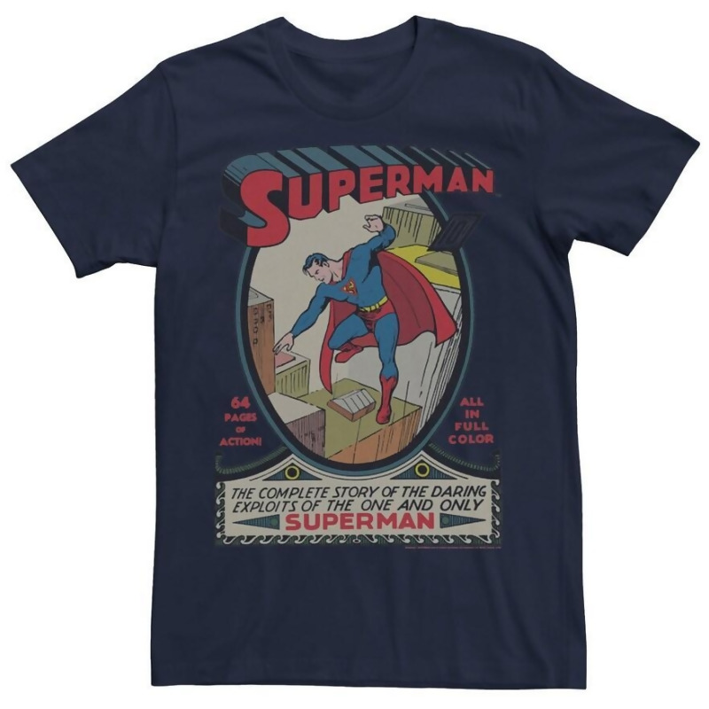 Men's DC Comics Superman Vintage Comic Book Page Graphic