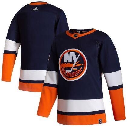 Men's adidas Navy New York Islanders 2020/21 Reverse Retro Authentic Jersey, Size: 50, Blue from ...