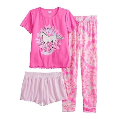 Wednesday's Girl Pyjamas Set PJS Plus Size 22 Black Purple Heart Print New GS57