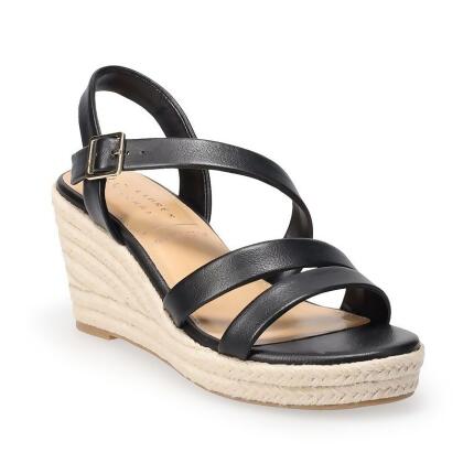 lc lauren conrad emeliah women's strappy sandals