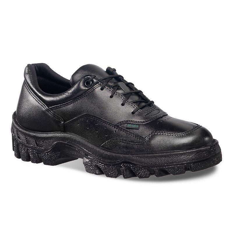 wide black work shoes