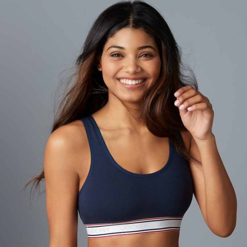 jockey retro stripe bralette