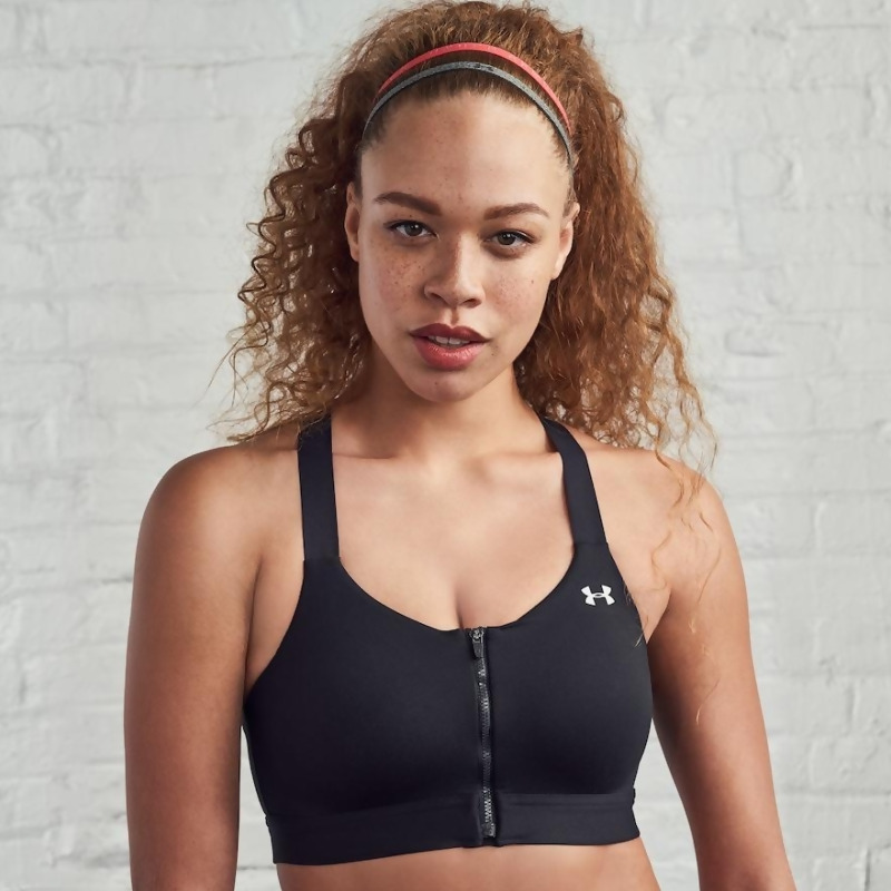 under armour zipper sports bra