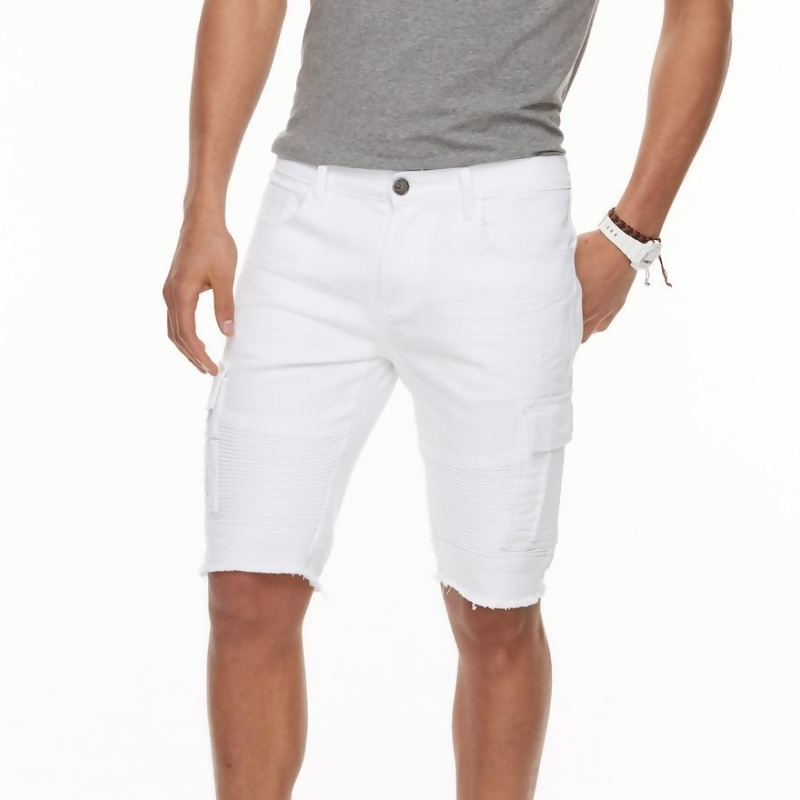slim cargo shorts