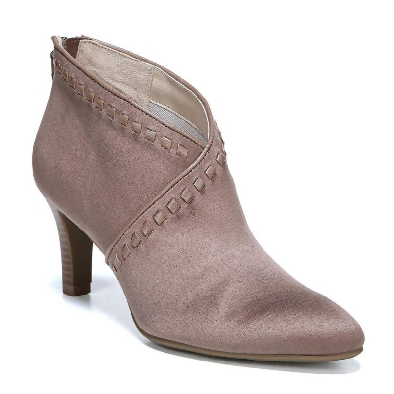 Heel Ankle Boots, Size: 7.5 Wide, Grey 