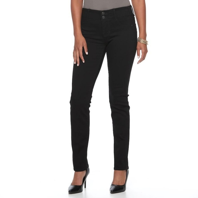 black short leg jeans