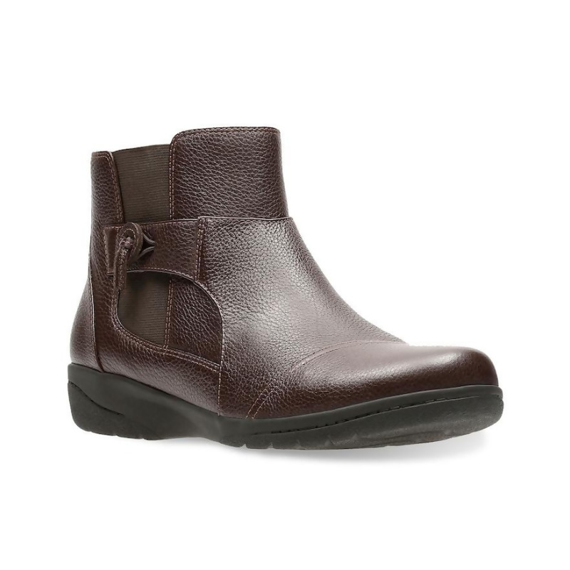 Clarks Cheyn Work Women&#39;s Ankle Boots, Size: 8 Wide, Med Brown from Kohl&#39;s at SHOP.COM