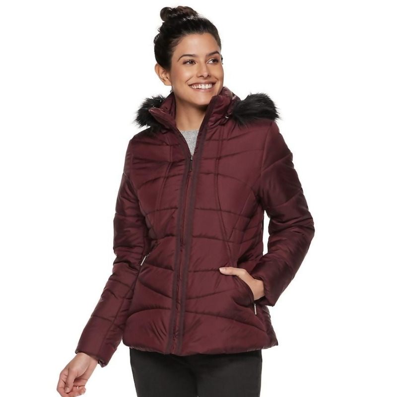 kohls womens puffer coats