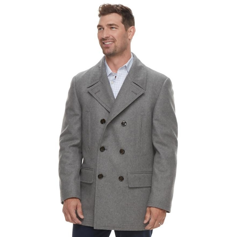 light grey peacoat mens