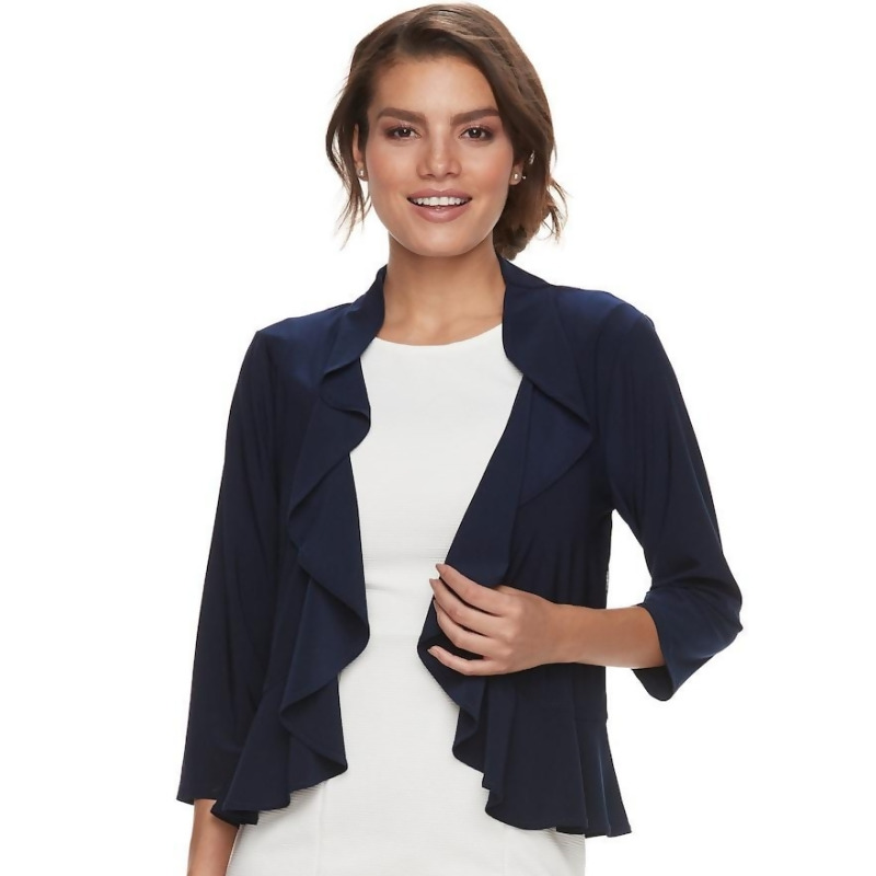 long ruffle cardigan