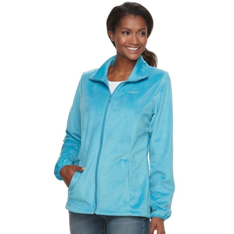 turquoise fleece jacket