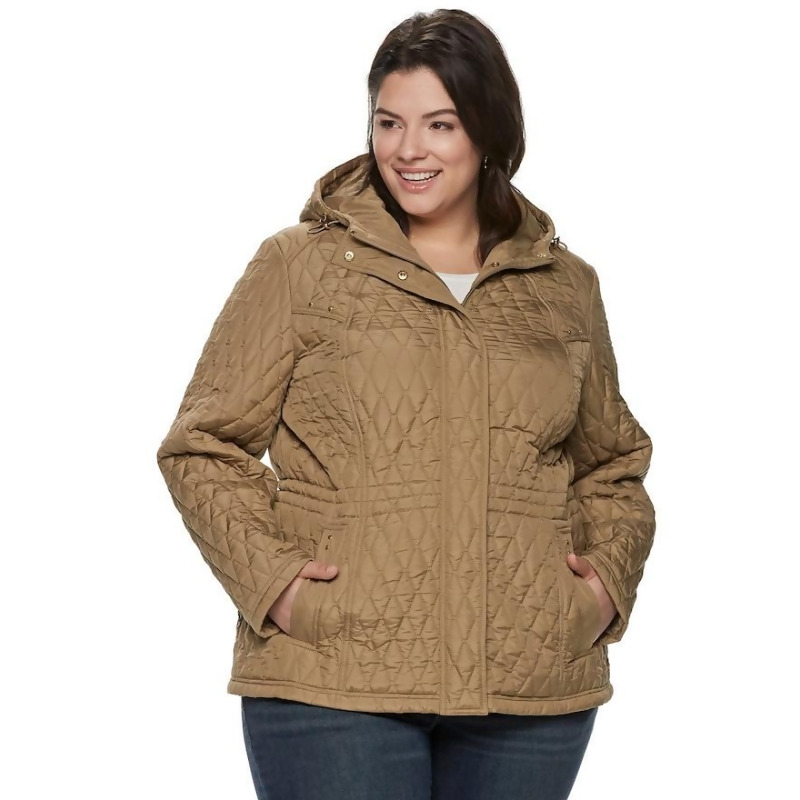 plus size green anorak jacket