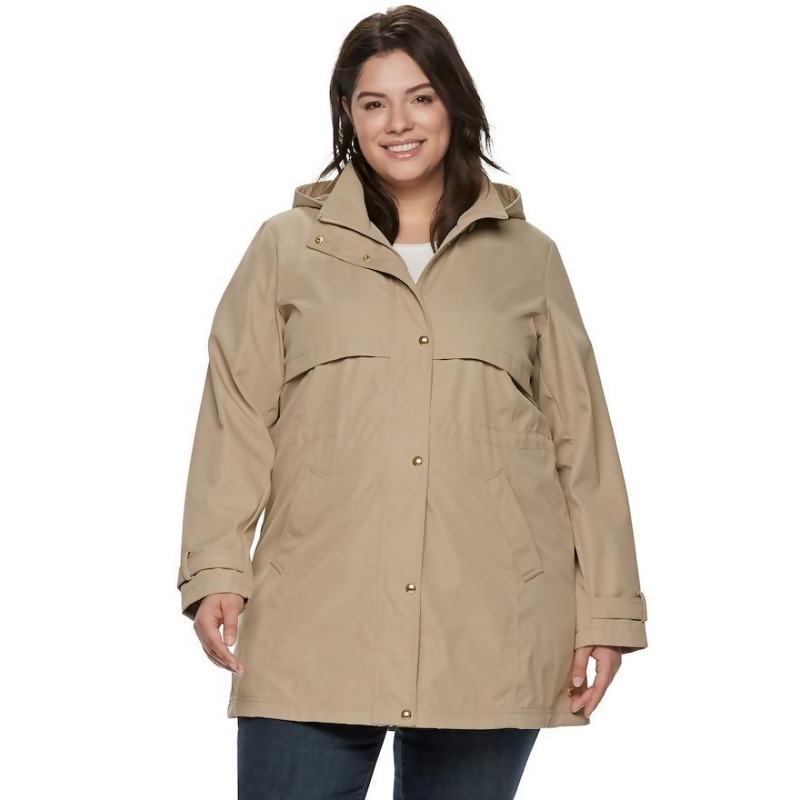 plus size green anorak jacket