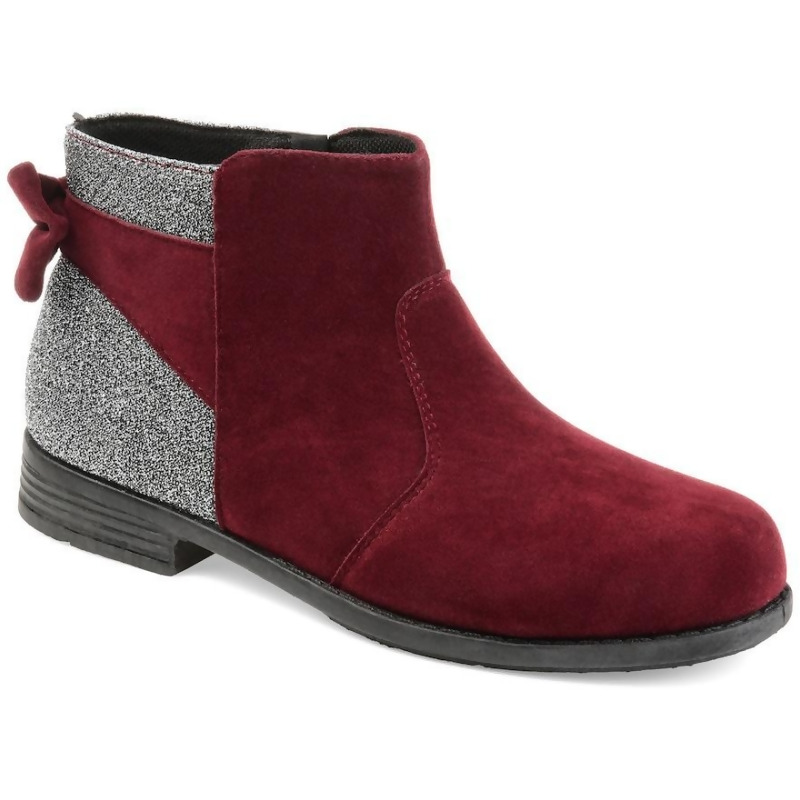 kohls red ankle boots