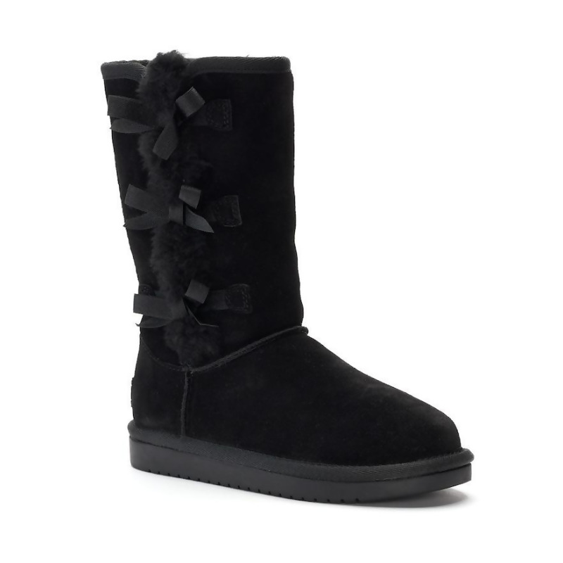tall black snow boots