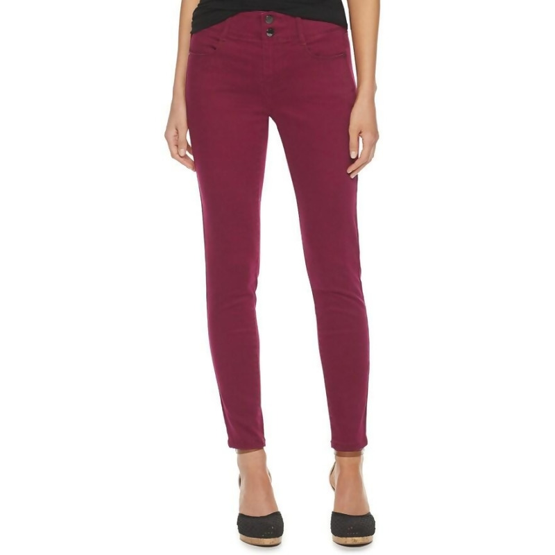 dark red skinny jeans