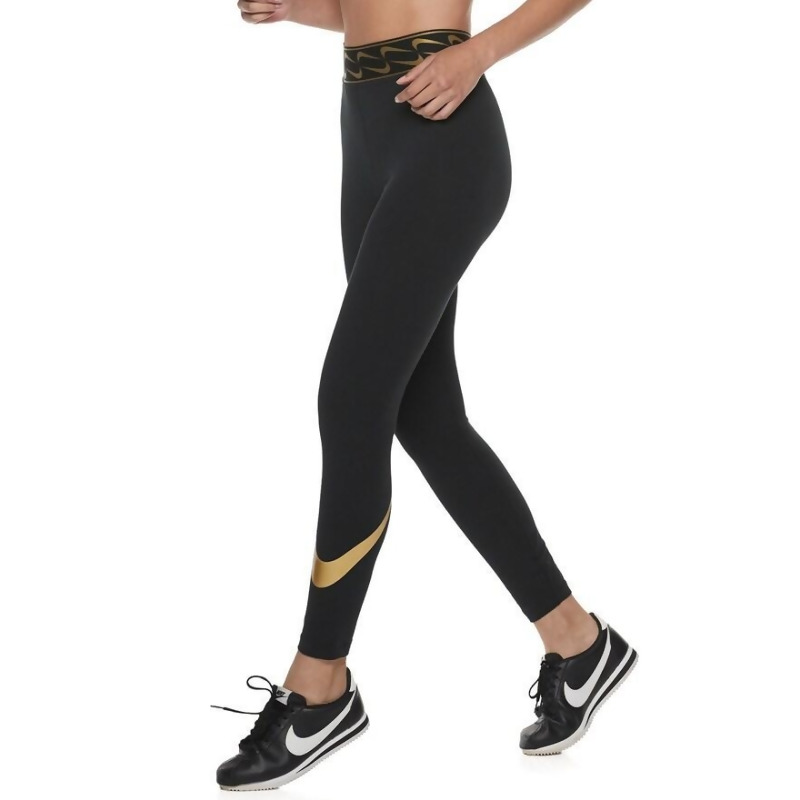 nike swoosh high waisted leggings