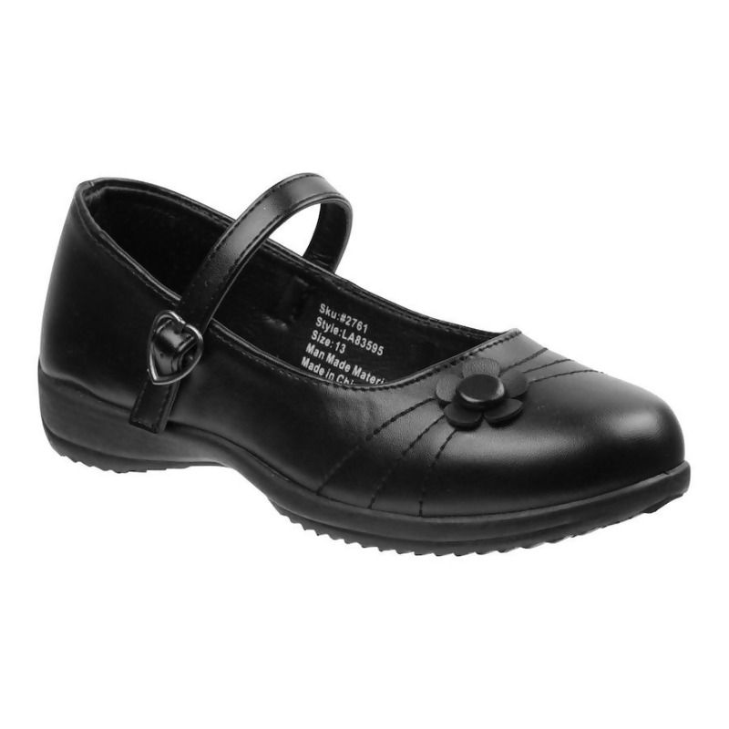 girls black school shoes size 2