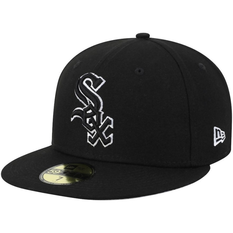 Chicago White Sox New Era B-Dub 59FIFTY Fitted Hat - Black ...