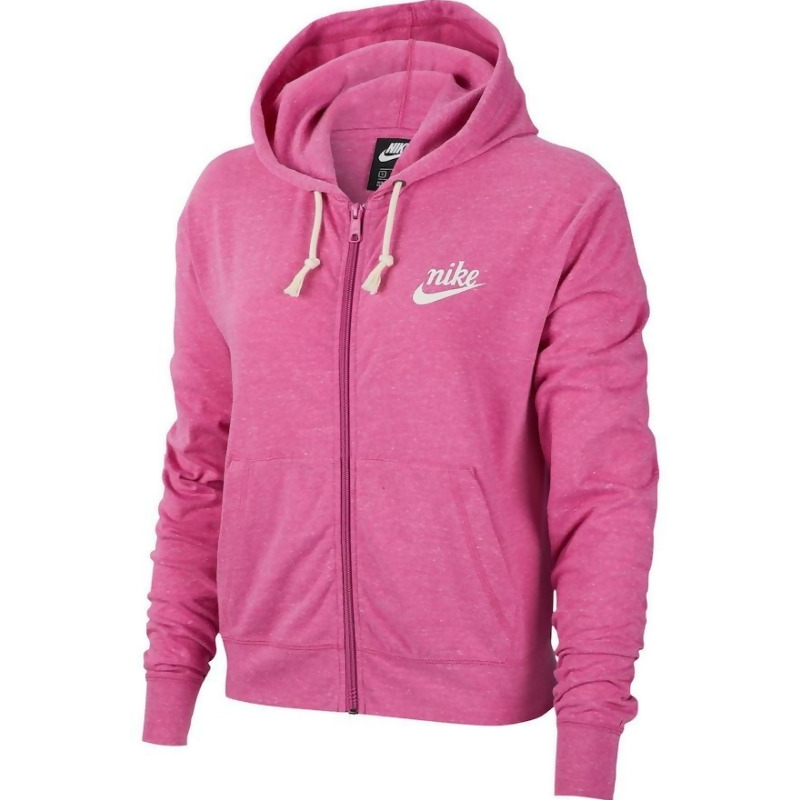 nike pink zip hoodie