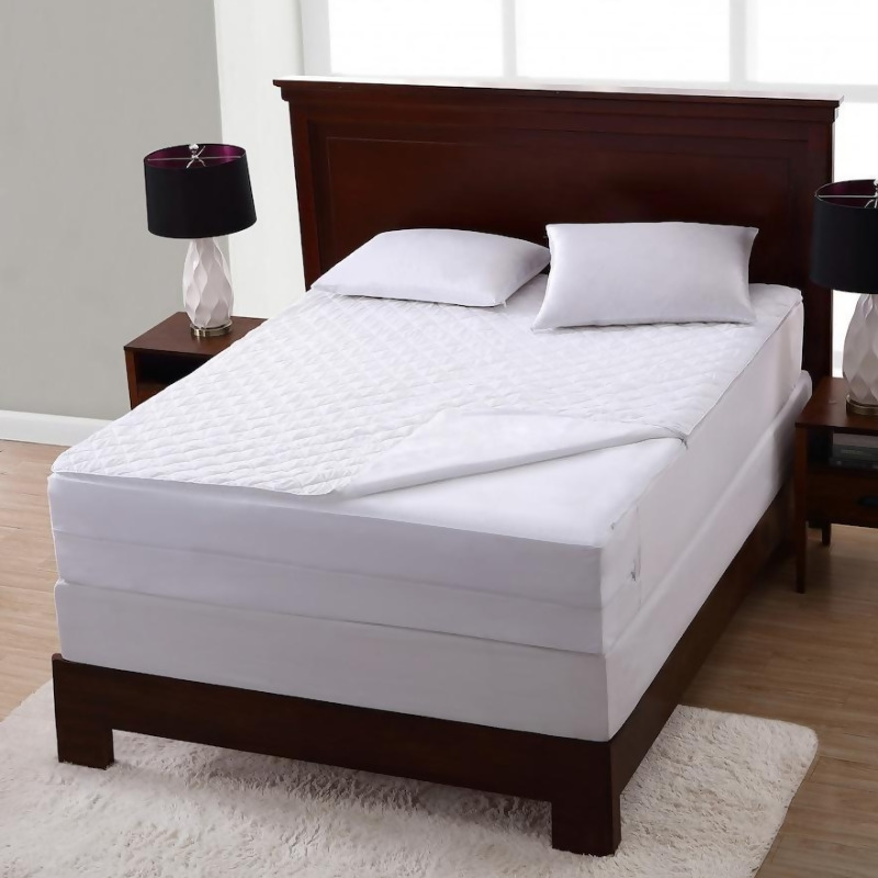 Wonder Pad Zip-Off Top Mattress Protector, White, Cal King ...