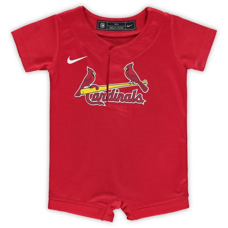 Newborn & Infant Nike Red St. Louis Cardinals Official Jersey Romper, Infant Unisex, Size: 3-6 ...