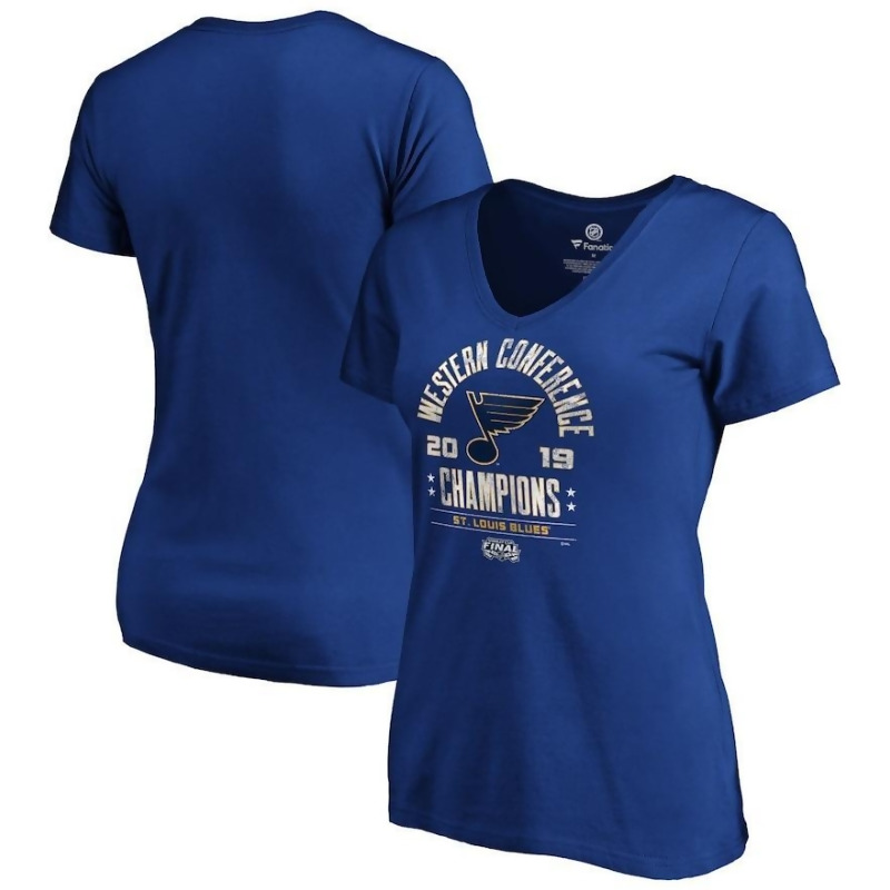 Women&#39;s Fanatics Branded Royal St. Louis Blues 2019 Western Conference Champions Defensive Zone ...