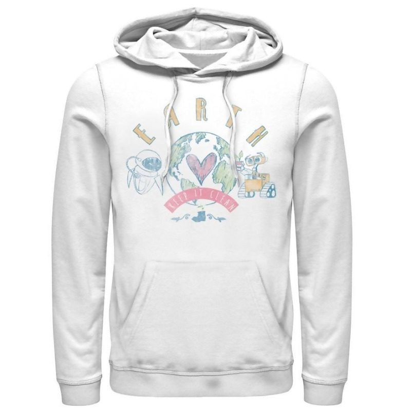Men's Disney / Pixar Wall-E Eve Earth Keep It Clean Hoodie ...