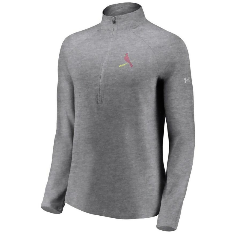 Women&#39;s Under Armour Heathered Gray St. Louis Cardinals Passion Alternate Performance Tri-Blend ...